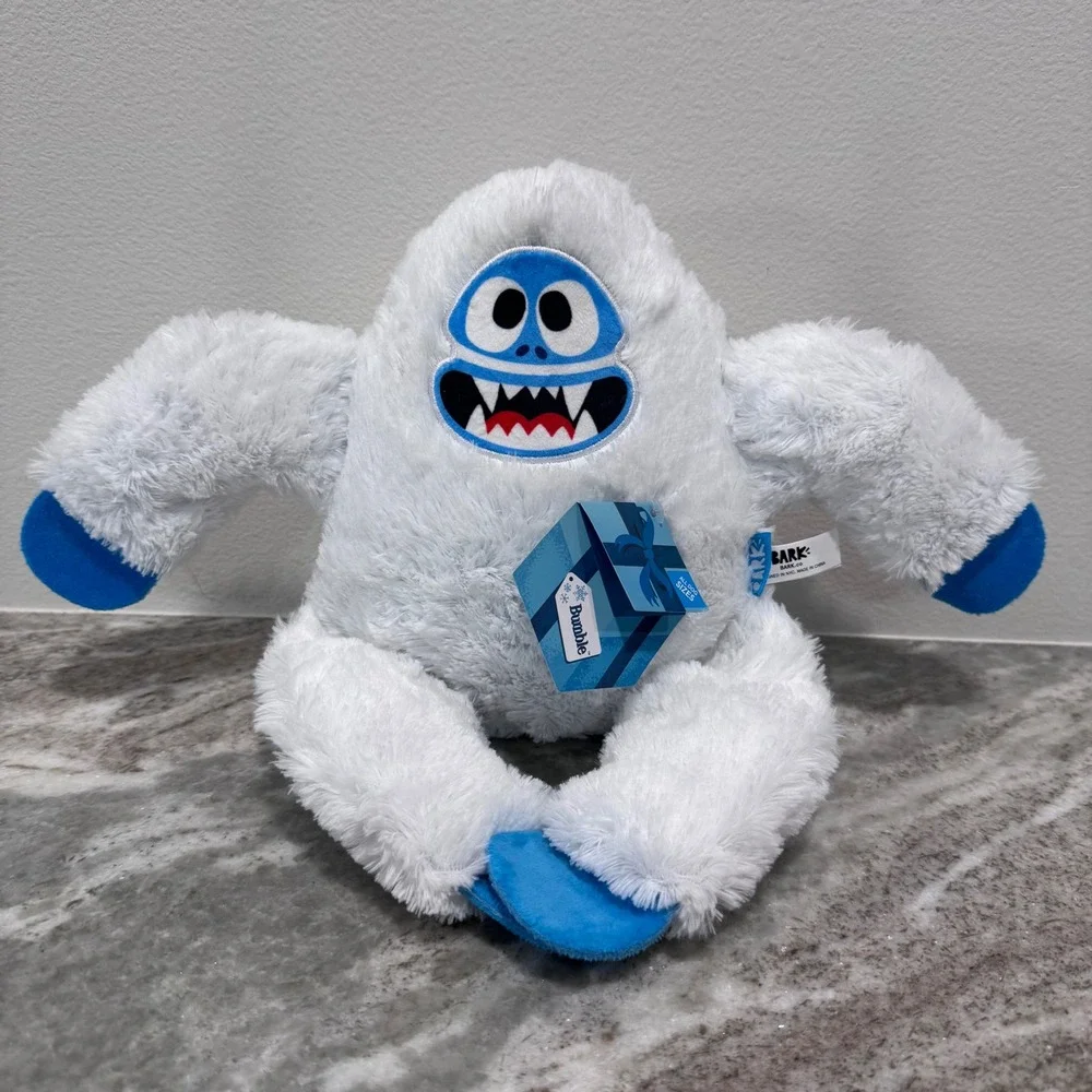 BarkBox Bumble Abominable Snow Monster Plush Dog Toy Rudolph Christmas White